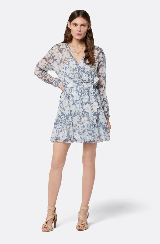 Clara Mini Silk Dress - Nightshadow Blue Multi