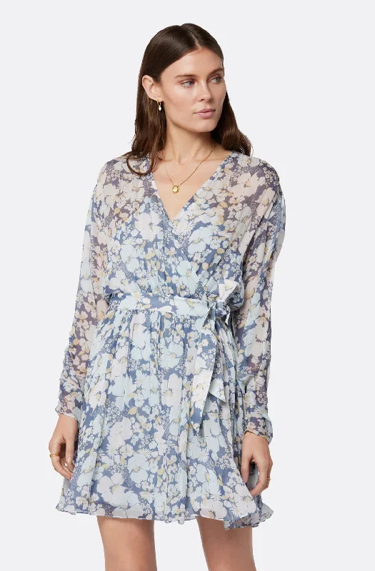 Clara Mini Silk Dress - Nightshadow Blue Multi