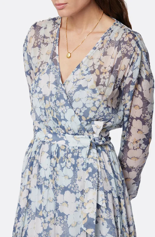 Clara Mini Silk Dress - Nightshadow Blue Multi