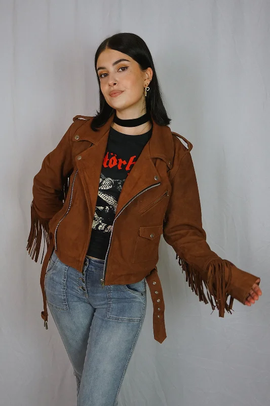 Fringed Leather Western Jacket