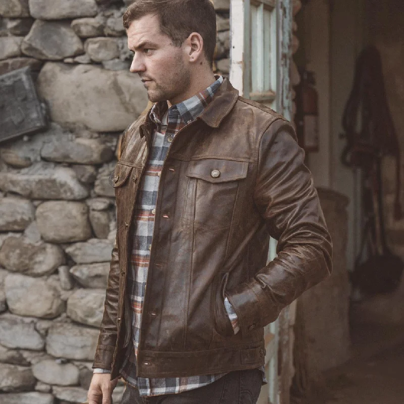 Driggs Leather Jacket | Brown