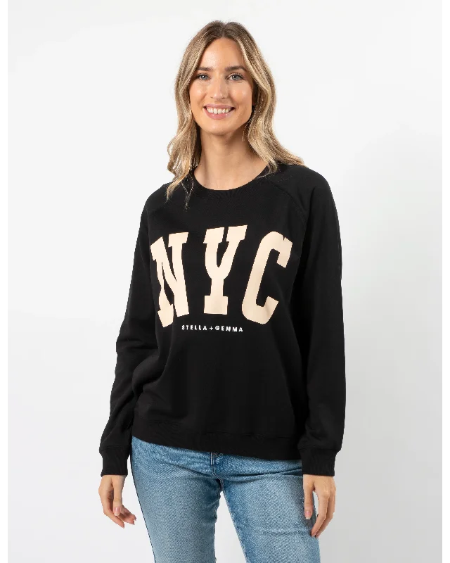 Stella + Gemma Classic Sweater - Black NYC